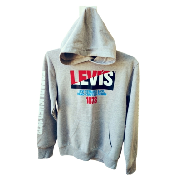 LEVI'S BIG BOYS MOTO SPLIT HOODIE BNWT - Picture 2 of 4